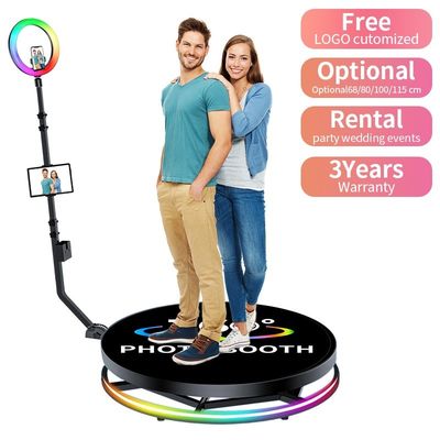 Stabler Strong Metal Tempered Glass 360 Photo Booth Perfetto per feste di compleanno