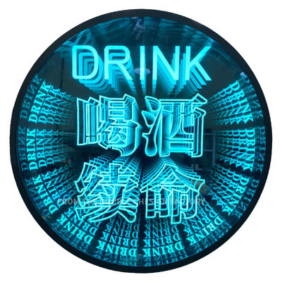 La decorazione da parete da non perdere Specchio al neon 3D per KTV e spazi interni