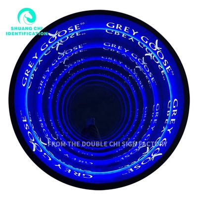 Installazione di viti a parete all'acciaio inossidabile Alloggiamento 3D LED Abyss Mirror Personalizzazione