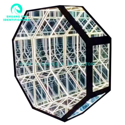 Adapter Alimentato Hd Tempered Glass Sfondo Led Light Box Specchio Infinito 3d Segno Neon a Led su misura