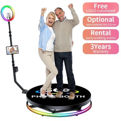Piattaforma 25cm altezza Selfie Piattaforma 360 Photo Booth con wireless Automatic Rotating