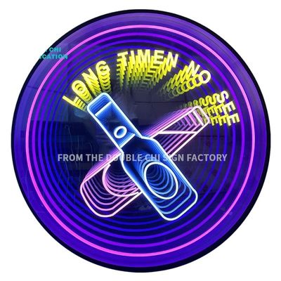 Collegamento di alimentazione Infinity Custom LED Screen Mirror Neon Sign For Any Organization