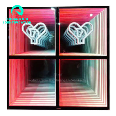 Collegamento di alimentazione Infinity Custom LED Screen Mirror Neon Sign For Any Organization