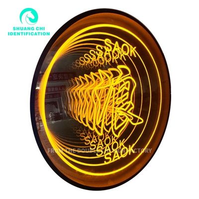 Specchio per abissi personalizzato Specchio al neon per decorazioni murali Personalizzazione contemporanea