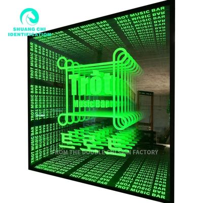 Specchio per abissi personalizzato Specchio al neon per decorazioni murali Personalizzazione contemporanea
