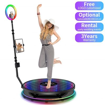 Altezza di piattaforma 25 cm Booth 360 automatico per eventi all'aperto e selfie