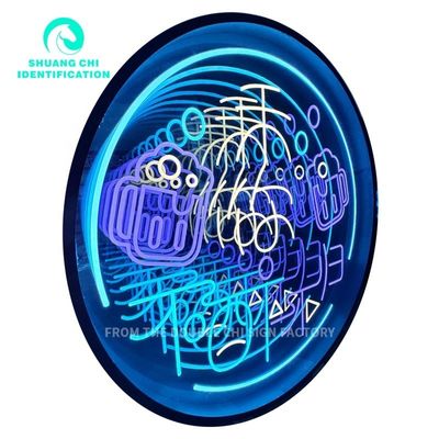 LED Strips Fonte di luce Infinity Segno di neon a LED personalizzato con rotondità Quadrato Ottagono