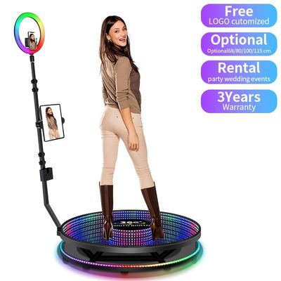 Forniture per feste di nozze 360 Photo Booth con supporto rotante Lunghezza 80-120cm