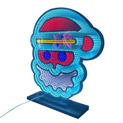 1000lm Lampada fluido luminoso LED luci a specchio infinito per la decorazione domestica e regalo di Halloween