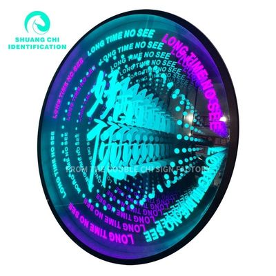 Alloggiamento in acciaio inossidabile Piastrelle mirror 3D personalizzate con striscia LED in stile contemporaneo