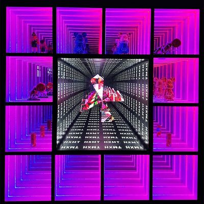 2024 Spessore personalizzato Acrilico LED Abismo Cassa di visualizzazione specchio per il commercio al dettaglio fumo negozio