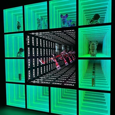 2024 Spessore personalizzato Acrilico LED Abismo Cassa di visualizzazione specchio per il commercio al dettaglio fumo negozio