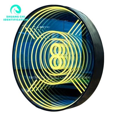 Customization Abyss Neon Mirror Advertising Light Boxes per il montaggio a parete o a terra