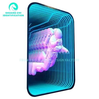Customization Abyss Neon Mirror Advertising Light Boxes per il montaggio a parete o a terra