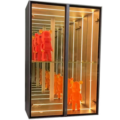 Colori personalizzabili LED Strip Light Glass Infinity Mirror Display Case per modelli Lego