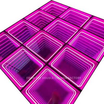 2023 Miglior prodotto di colori ricchi Indoor 3D Mirror Neon Dance Floor per DJ Disco Party