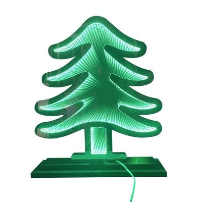 40cm personalizzato Natale Neon Abyss Specchio Babbo Natale Infinity Specchio segno luci per le vacanze
