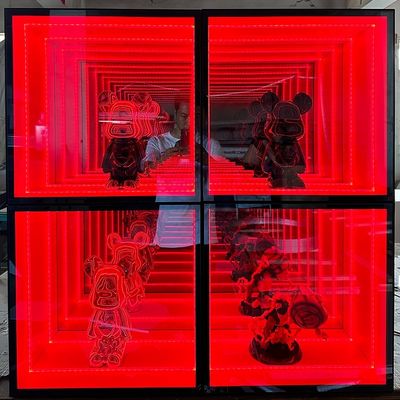 2024 Alta luminosità luce a LED vetro Infinity Mirror Display Cabinet per soggiorno
