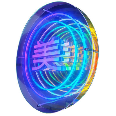 Segno neon a specchio a colori a effetto infinito con telaio in metallo resistente