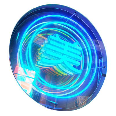 Segno neon a specchio a colori a effetto infinito con telaio in metallo resistente
