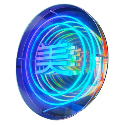 Segno neon a specchio a colori a effetto infinito con telaio in metallo resistente