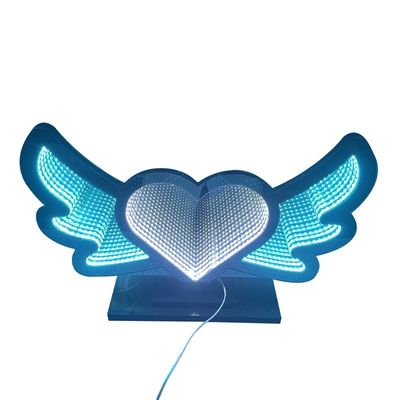 DC 12V Input Voltage Infinity Mirror Neon Sign per Decorazione di Natale Disegno personalizzato
