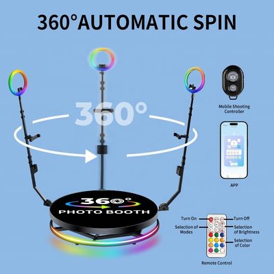Piattaforma di rotazione della fotocamera 360 Photo Booth con 500 kg di carico e controllo di emergenza