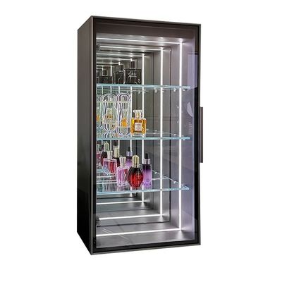 Eleva il tuo soggiorno con la porta in vetro LED Infinity Mirror Wine Cabinet