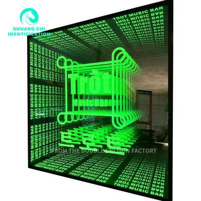 12V Custom Neon Sign Infinity Mirror Led Logo Multilayer 3d Pavimento da ballo per decorazioni interne