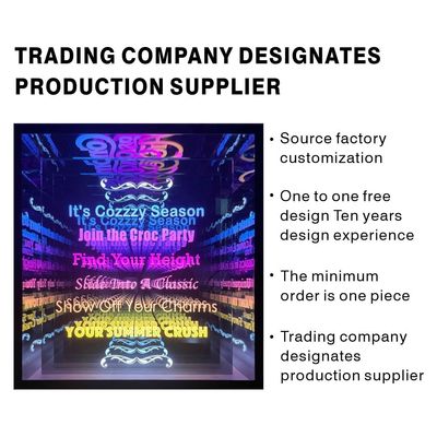 12V Custom Neon Sign Infinity Mirror Led Logo Multilayer 3d Pavimento da ballo per decorazioni interne