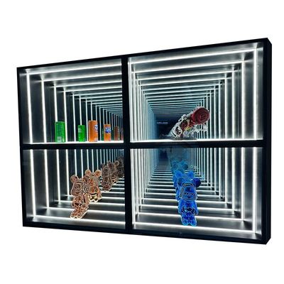Colori personalizzabili Infinite Abyss Mirror Display Case per la casa e gli spazi commerciali