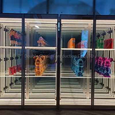 Colori personalizzabili Infinite Abyss Mirror Display Case per la casa e gli spazi commerciali