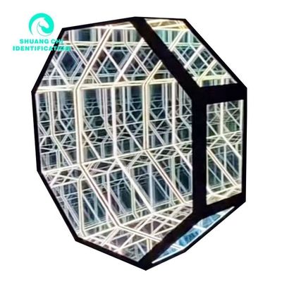 Colore Led 3D Neon Wall Infinity Mirror Tunnel per la decorazione della casa