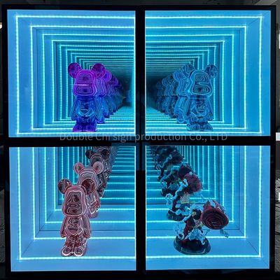 Decorazione di eventi di matrimonio Custom Neon in vetro a LED con decorazioni di vetro a specchio
