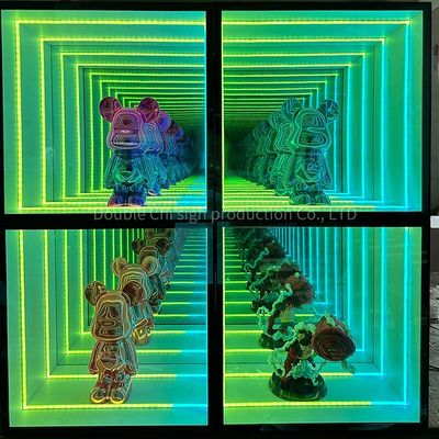 Decorazione di eventi di matrimonio Custom Neon in vetro a LED con decorazioni di vetro a specchio