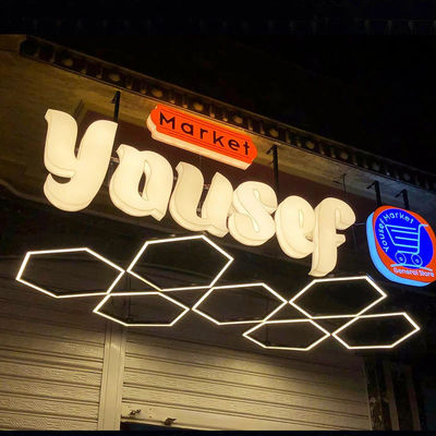 Strisce acrilica a LED in acciaio inossidabile caratteri luminosi per cartelloni pubblicitari esterni