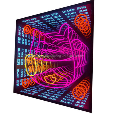 Affordable LED Neon Mirror Wall Art con tocco giocoso e altre fonti di luce