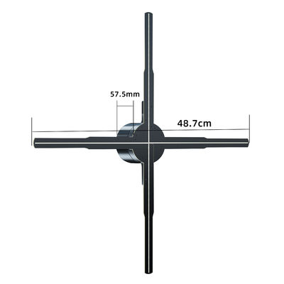 Prodotto rivoluzionario degli ospedali di 100 cm 2 lame 3D Hologram Fan 1.692MM Contrasto