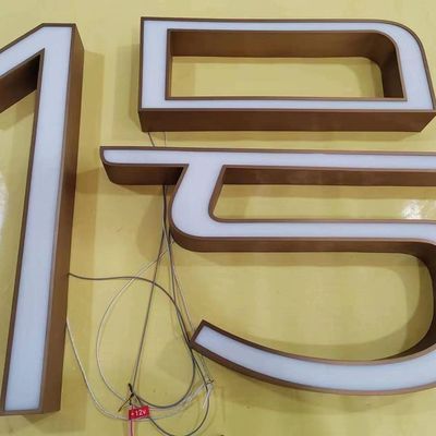 Segno retroilluminato in acciaio inossidabile Display di lettere 3D personalizzabile per loghi di aziende elettroniche