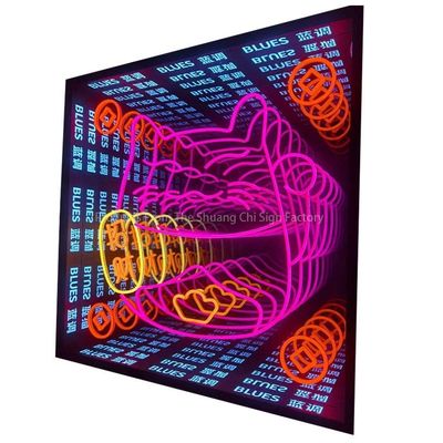 Trasforma il tuo spazio con Infinite Mirror 3D Custom Led Neon Sign Abbraccia la creatività