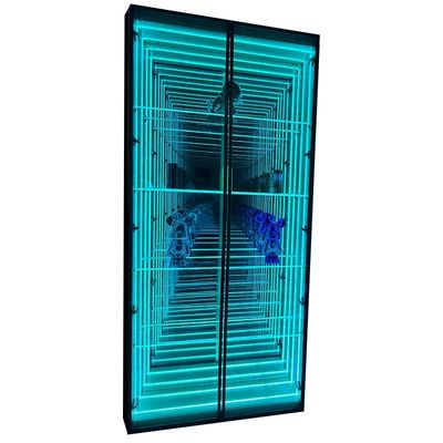 2024 Deposito decorativo doppio uso interno esterno Abisso specchio luminoso Display Cabinet