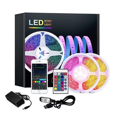Smart Home Decoration 5050 RGB LED Light Strip con sincronizzazione musicale e telecomando