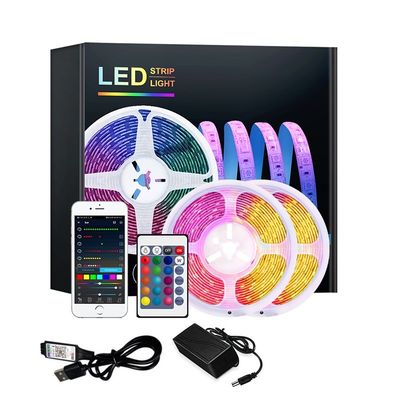 Decorazione interna 5m 10m RGB luci a strisce a LED con controllo IR e SMD impermeabile 5050