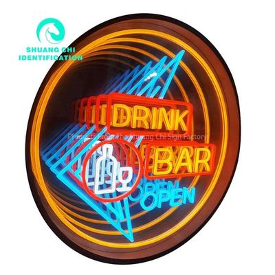 Specchio di neon 3D con disegno personalizzato ed efficienza luminosa di 80lm/w