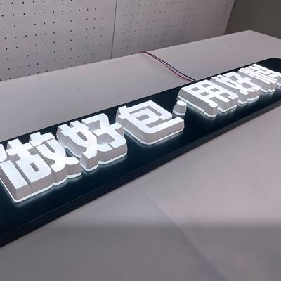 Backlit LED Letter Metal Lights Sign 3D Plastico caratteri luminosi per la pubblicità