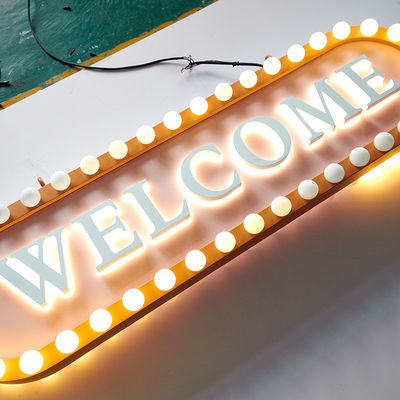 Backlit LED Letter Metal Lights Sign 3D Plastico caratteri luminosi per la pubblicità