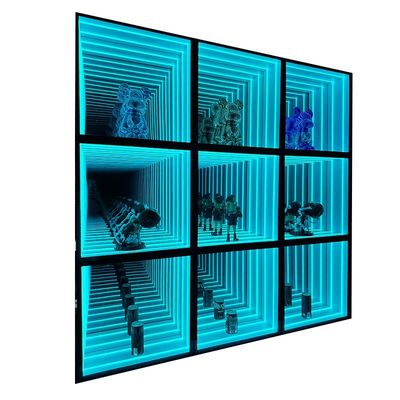 Home Azienda Abyss Mirror Neon Glow Display Cabinet Voltaggio DC12V/AC110-220V