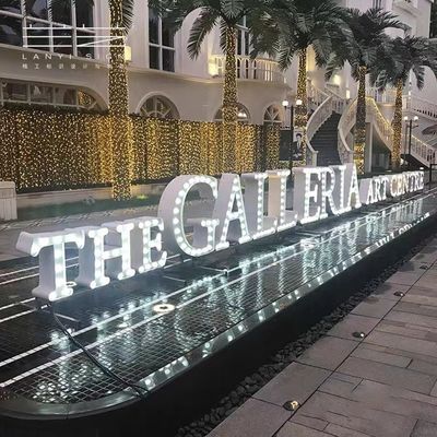 Illuminato retro Illuminato metal Led Letter Lights Sign Acrilico Acciaio inossidabile Carattere luminoso per l'esposizione