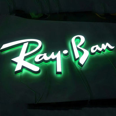 Illuminato retro Illuminato metal Led Letter Lights Sign Acrilico Acciaio inossidabile Carattere luminoso per l'esposizione