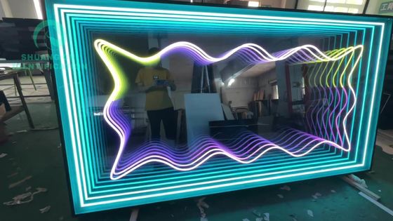 Migliora il tuo spazio con il processo di installazione svelato dello specchio dell'abisso al neon